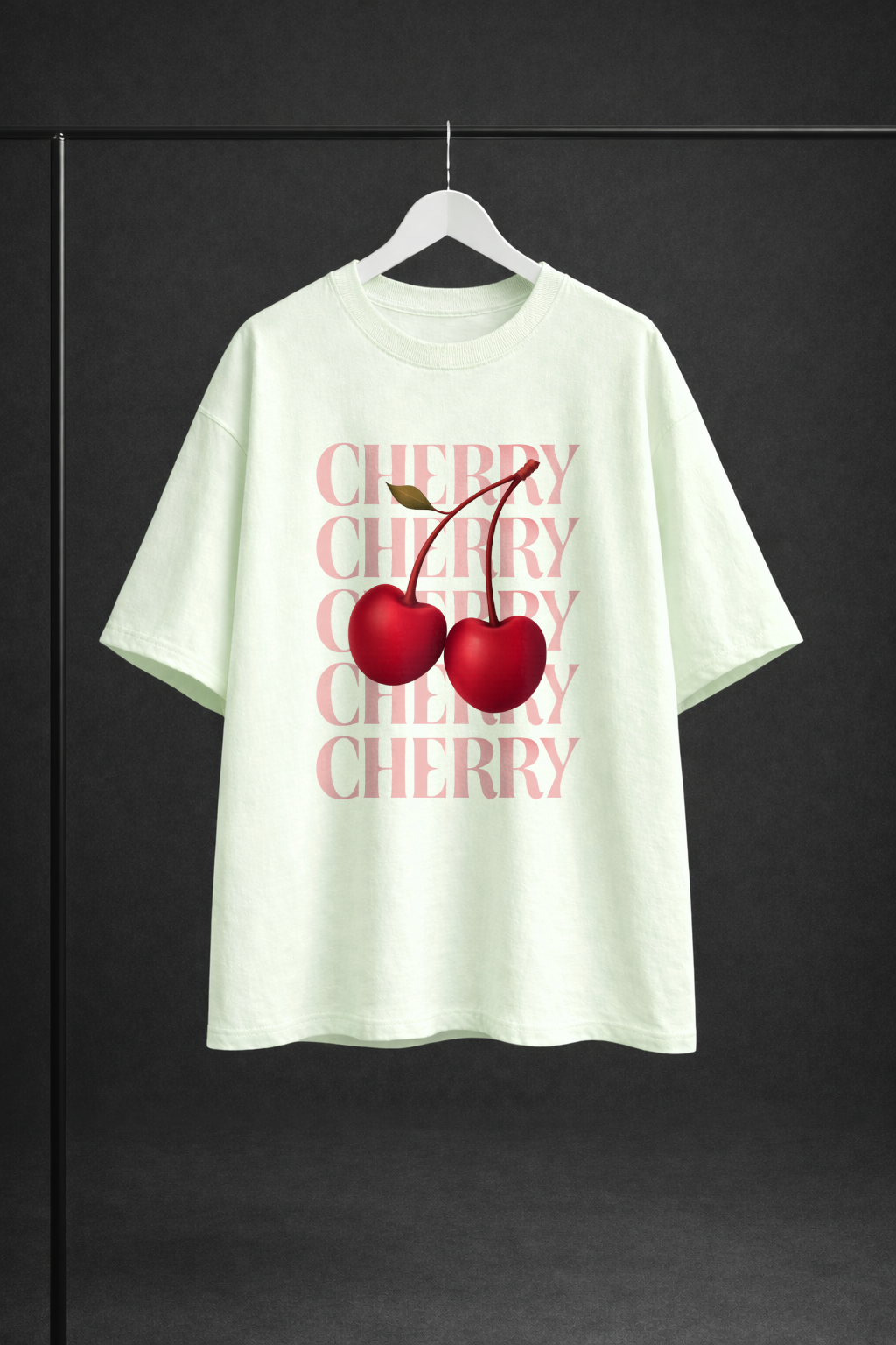 OFF-White Cherry Printed Oversized-T-shirt