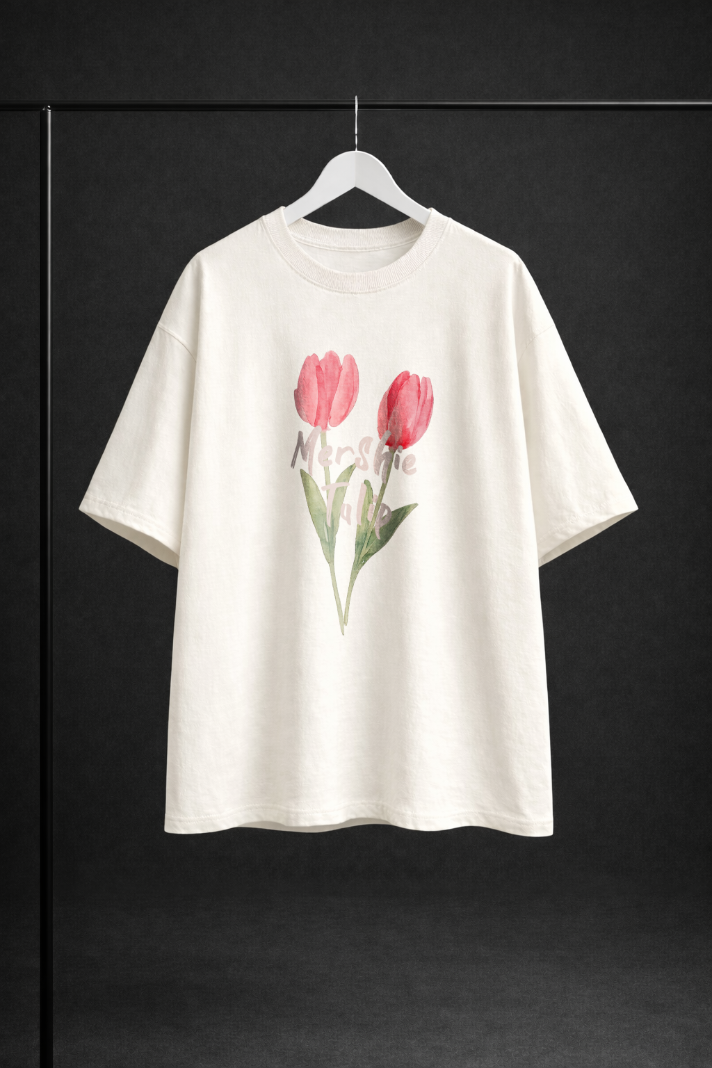 Mershie Tulip OFF-White Oversized T-shirt