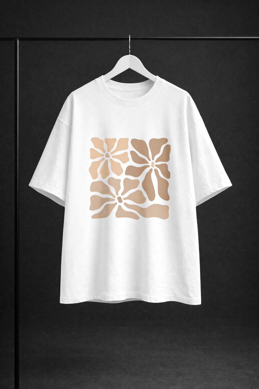 Flower Pattern-Oversized T-shirt