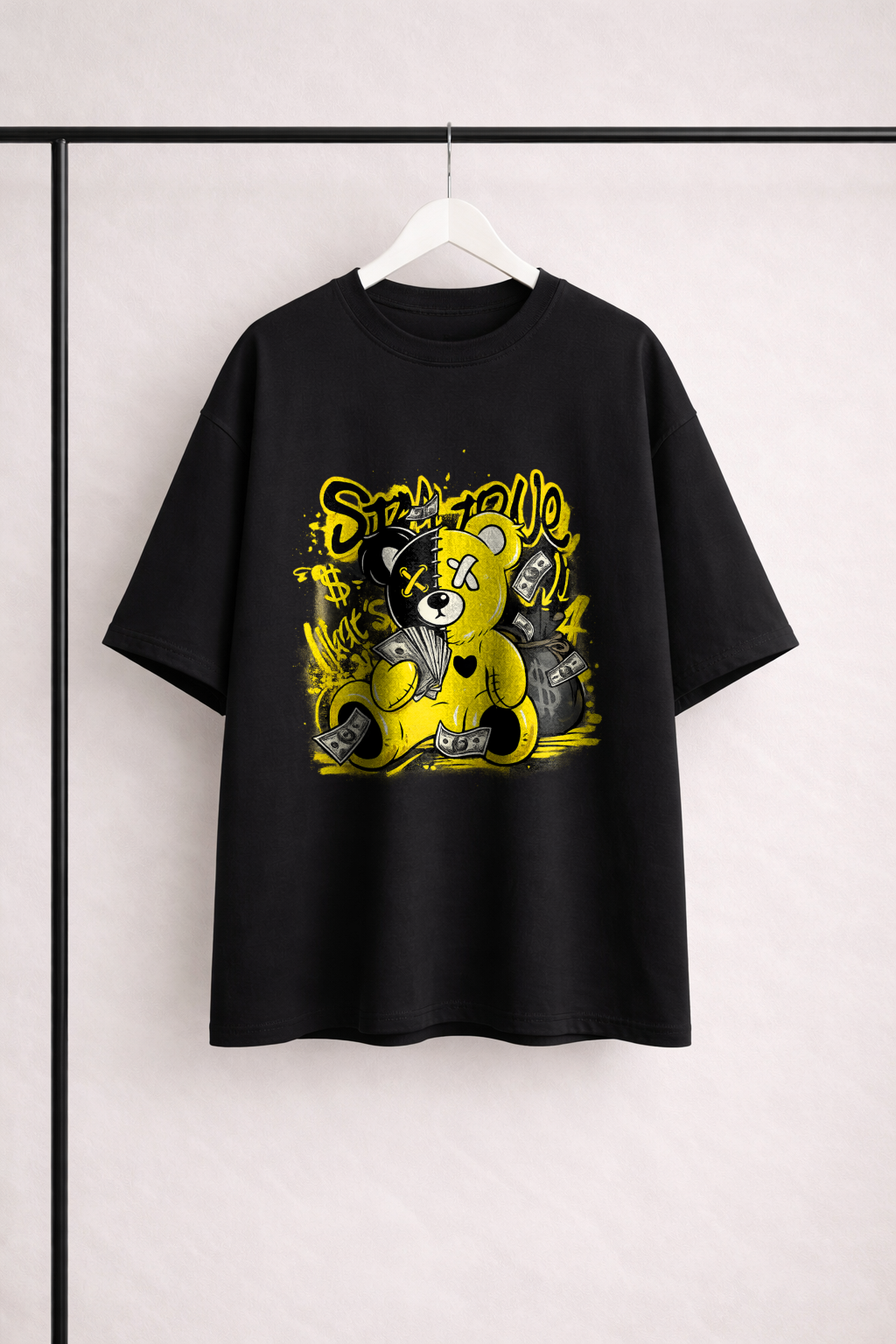 Hustle Bear Oversized T-Shirt